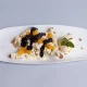 Waffle sa belom čokoladom i breskvom