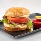 Texas style burger + pomfrit