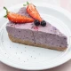 Raw vegan sugar free cake with almond date crust fores fruit