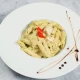 Pene polo pesto di spinaci