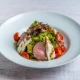 Salata sa dimljenim biftekom i kozjim sirom