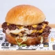 Truffle aioli smashburger triple