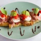Buratta brusketi/burrata bruschetta
