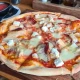Cheese and chicken pizza