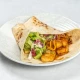 Fanki spajsi tofu wrap
