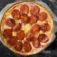 Double Pepperoni chicago pan pizza
