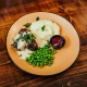 Ćufte u belom sosu sa pomfritom